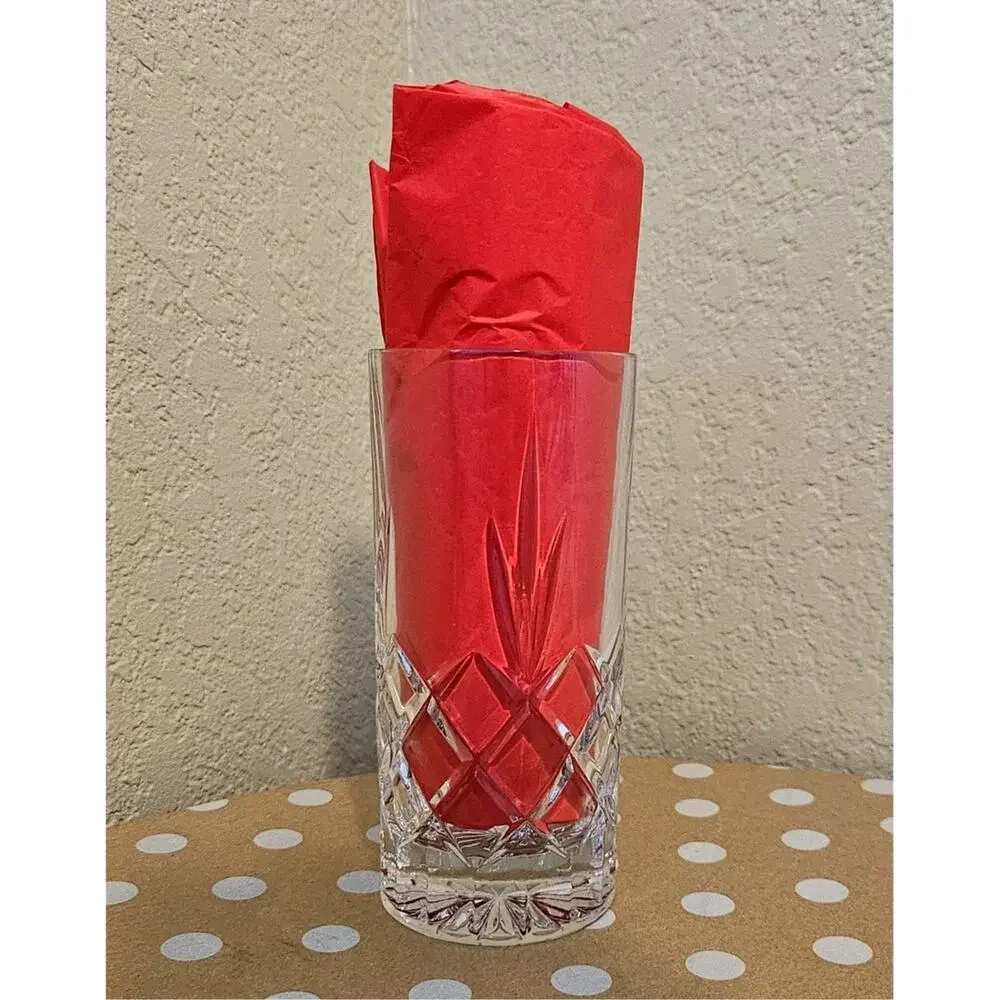 Vintage Bohemia Crystal Highball Glasses, set of 6 (12oz)